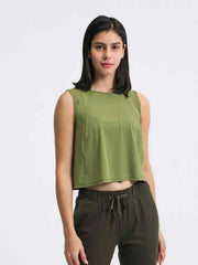 Round Neck Cropped Active Tank for Ultimate Comfort — view 19
