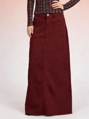 Raw Hem Maxi Denim Skirt - Effortless Style & Comfort — view 7