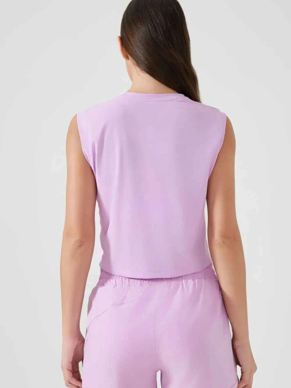 Round Neck Cropped Active Tank - Comfort Meets Style — view 15
