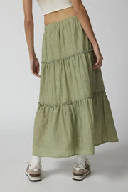 Chic Frill Elastic Waist Skirt for Effortless Style — view 11