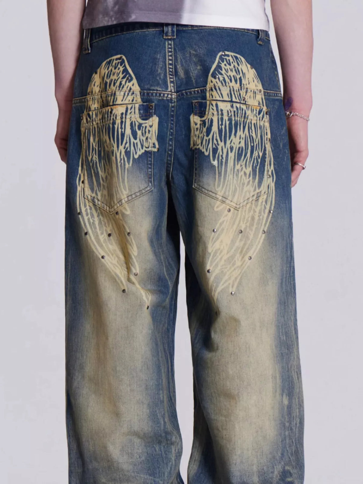 Vintage Wash Wide Leg Jeans for Effortless Style — view 6