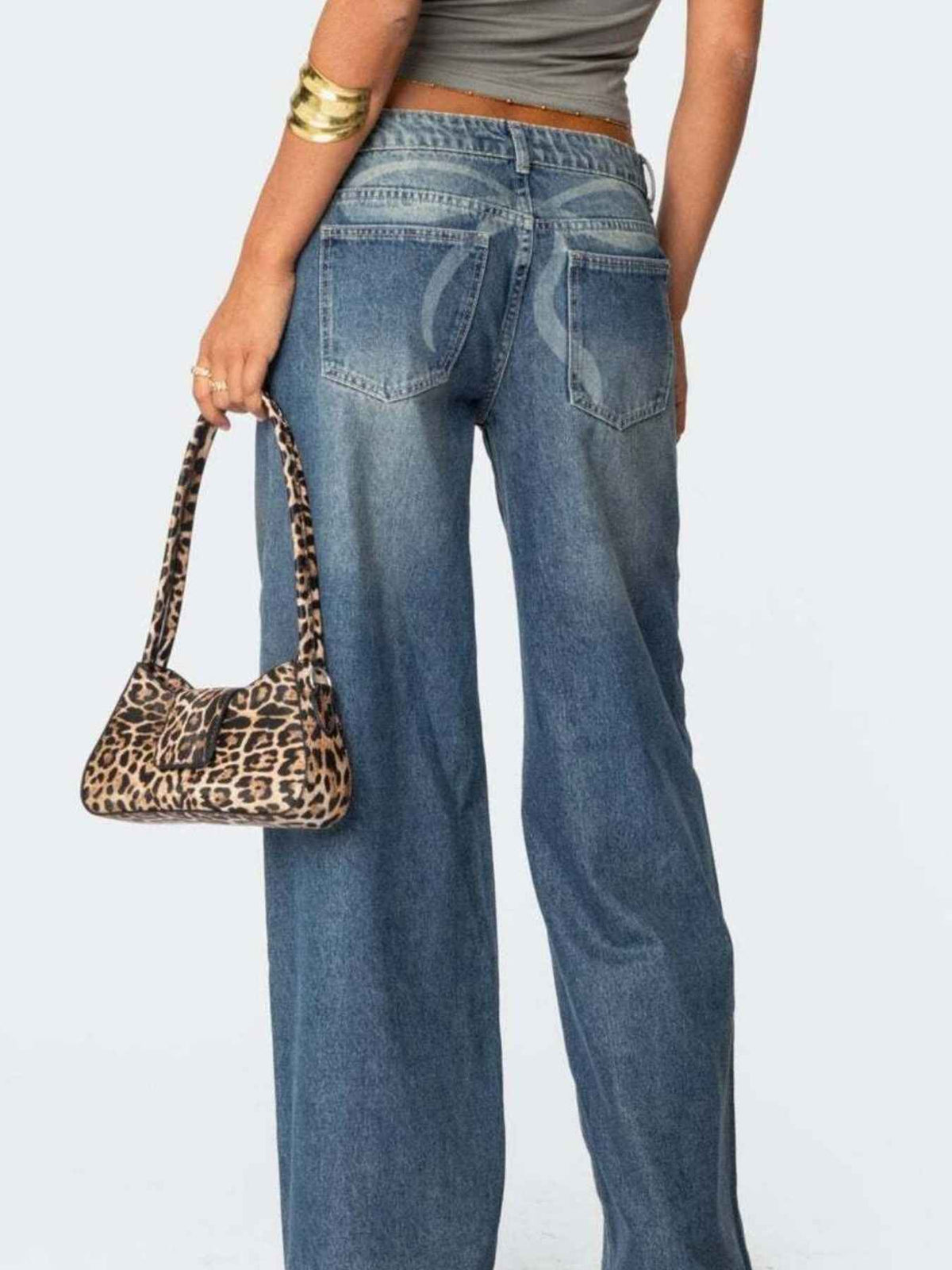 Vintage Wash Wide Leg Jeans - Timeless Style & Comfort — view 3