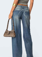 Vintage Wash Wide Leg Jeans - Timeless Style & Comfort — view 3