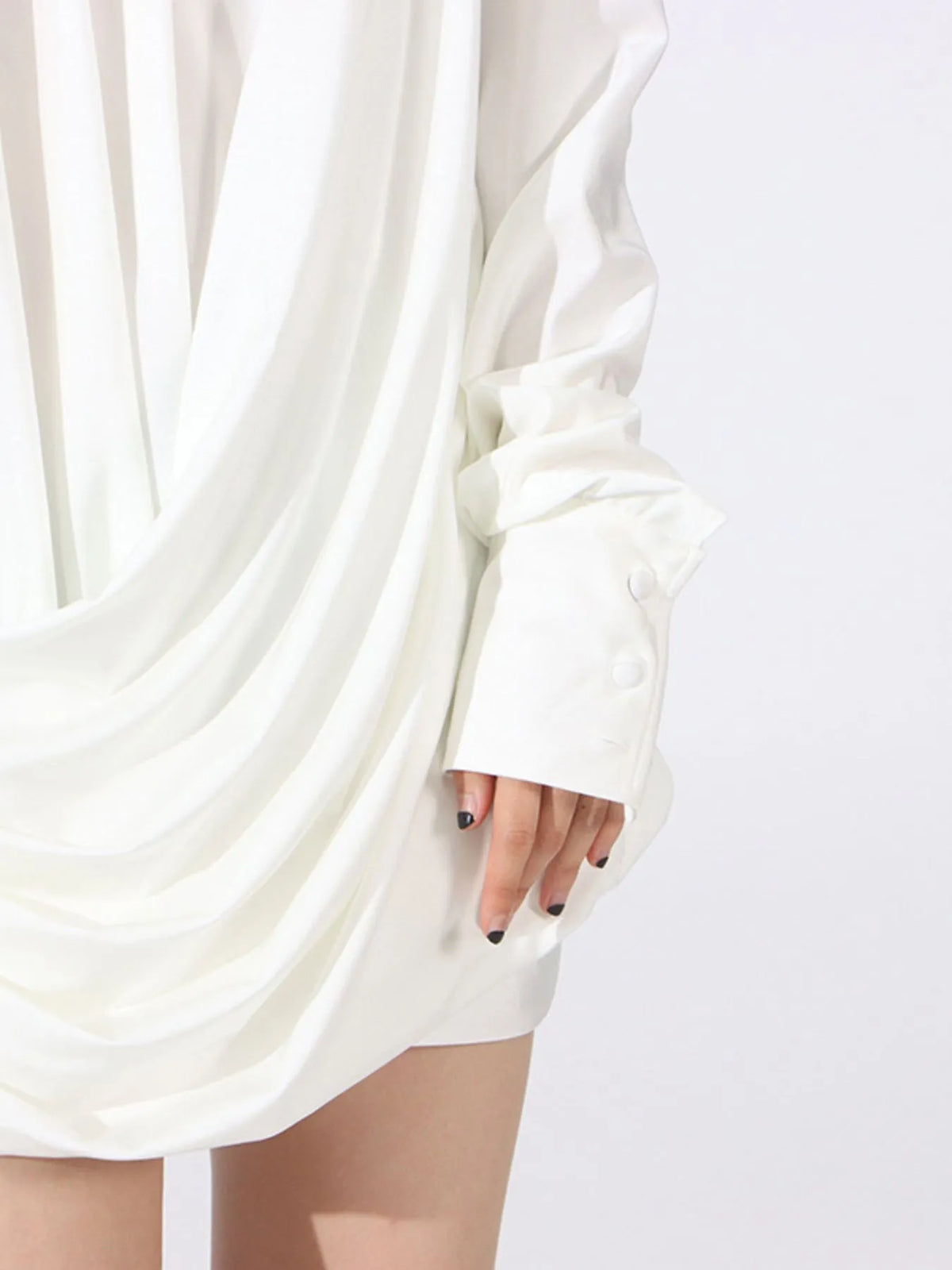 Ruched Long Sleeve Mini Dress — view 9