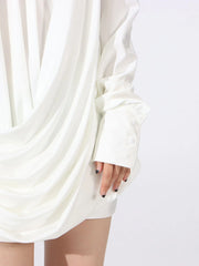 Ruched Long Sleeve Mini Dress — view 9