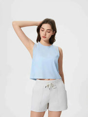 Round Neck Cropped Active Tank for Ultimate Comfort — view 27