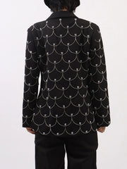 Pearl Detail Long Sleeve Blazer — view 7