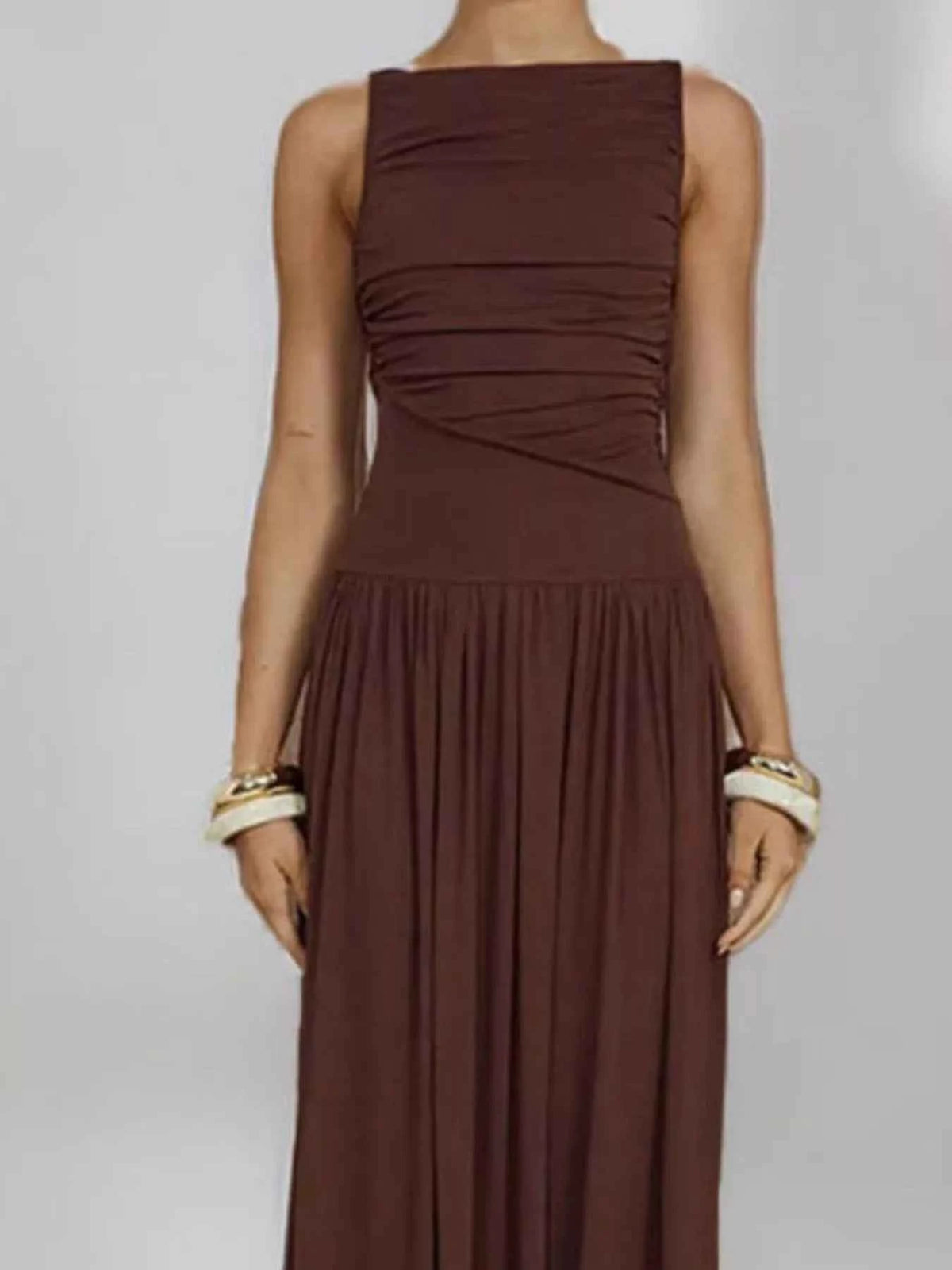 Ruched Sleeveless Maxi Dress — view 5