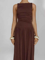 Ruched Sleeveless Maxi Dress — view 5