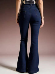 Bow-Tie High-Waisted Flare Jeans: Elevate Your Style — view 16