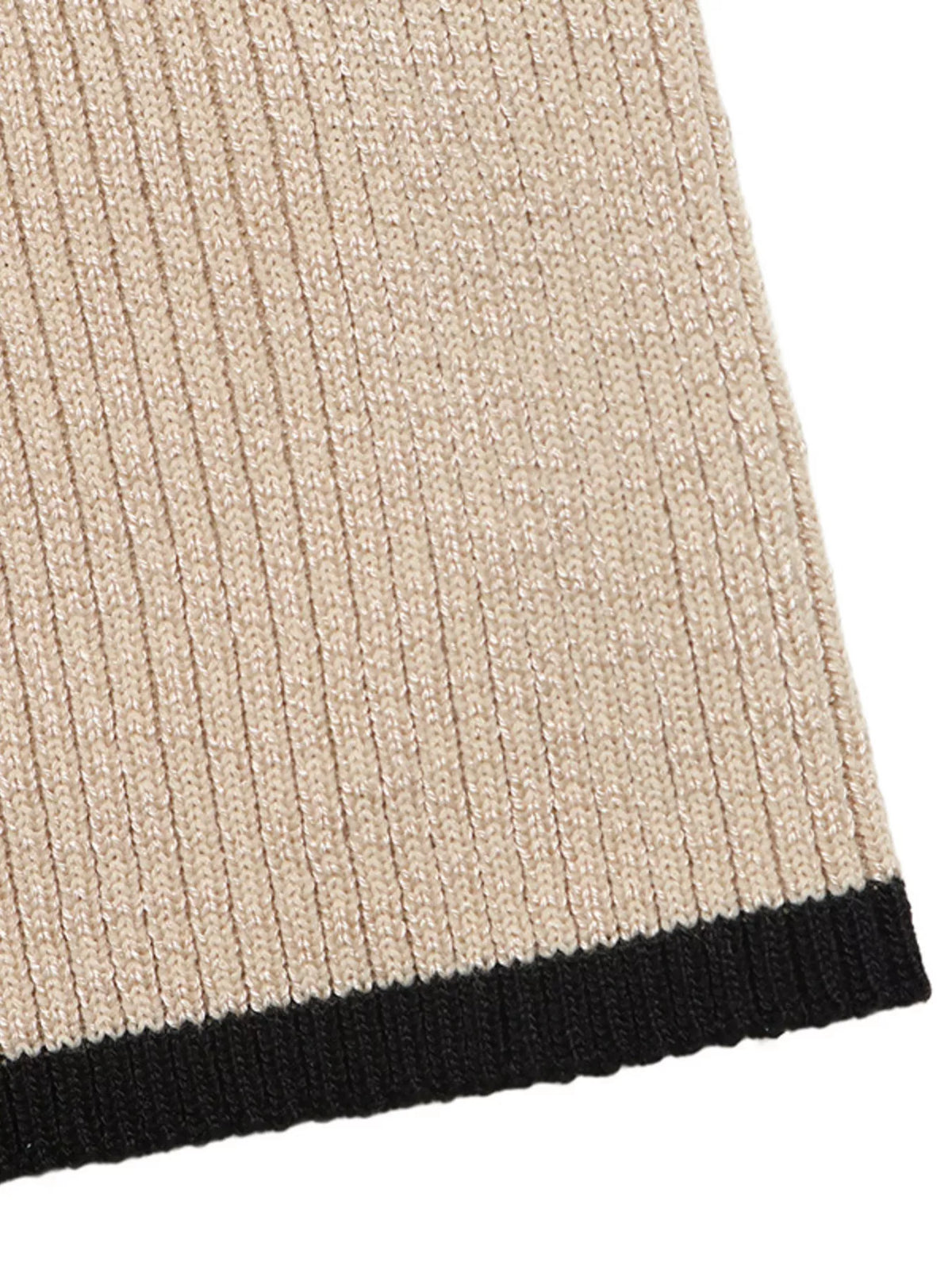 Ribbed Mock Neck Flare Sleeve Sweater Dress — view 9