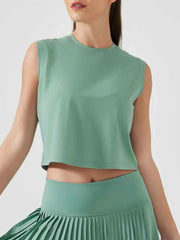 Round Neck Cropped Active Tank - Comfort Meets Style — view 5