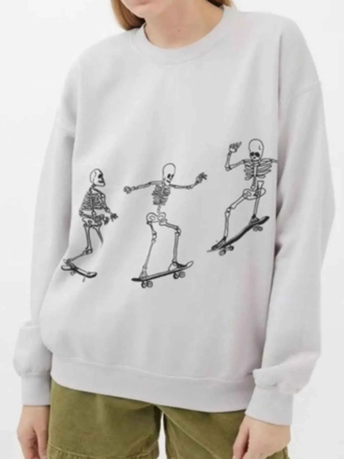 Skeleton Graphic Oversized Sweatshirt — view 5
