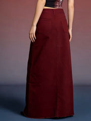 Raw Hem Maxi Denim Skirt - Effortless Style & Comfort — view 9