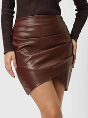 Ruched Asymmetrical Hem Skirt — view 5