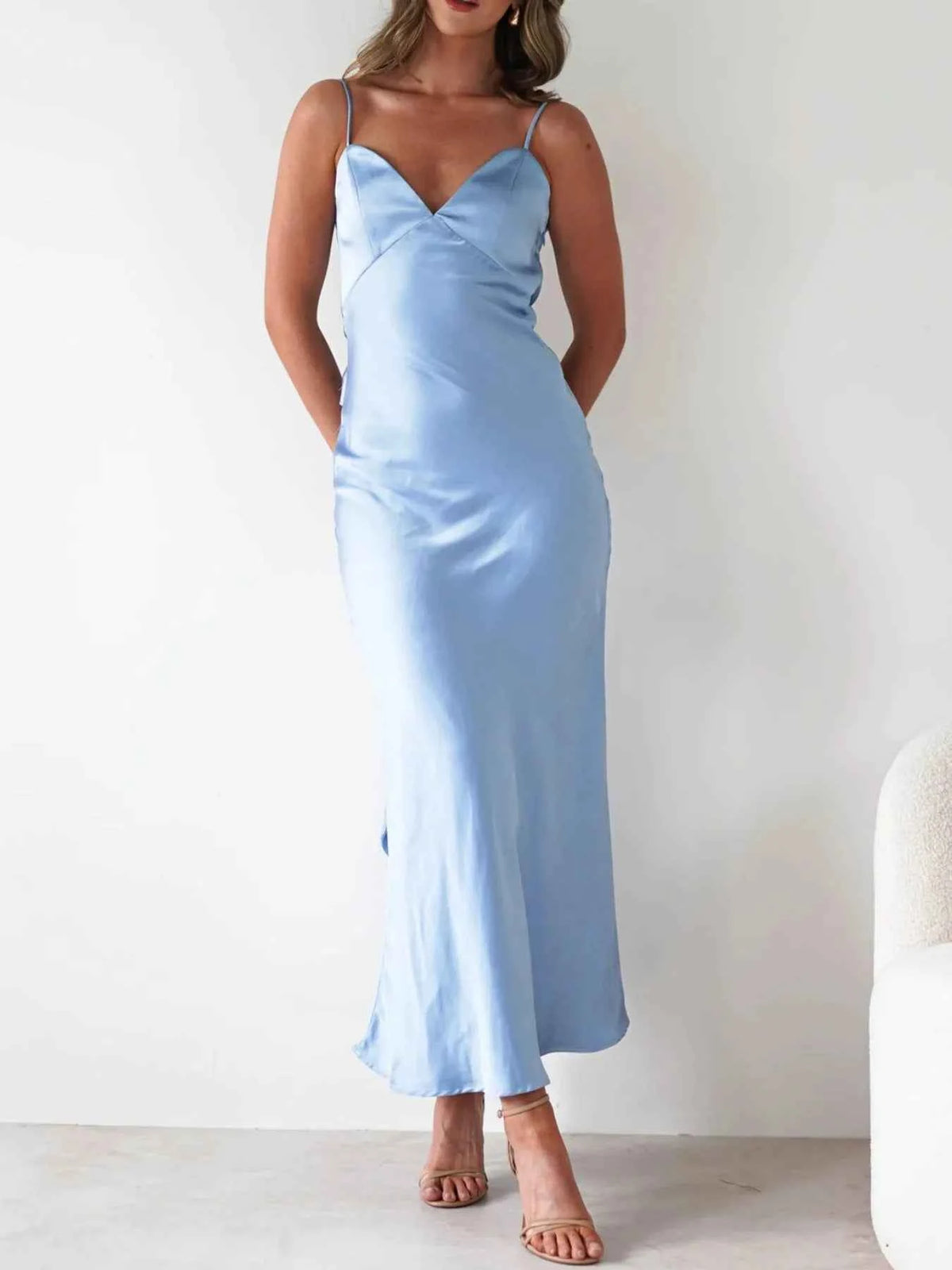 Satin Backless Cami Dress — view 1