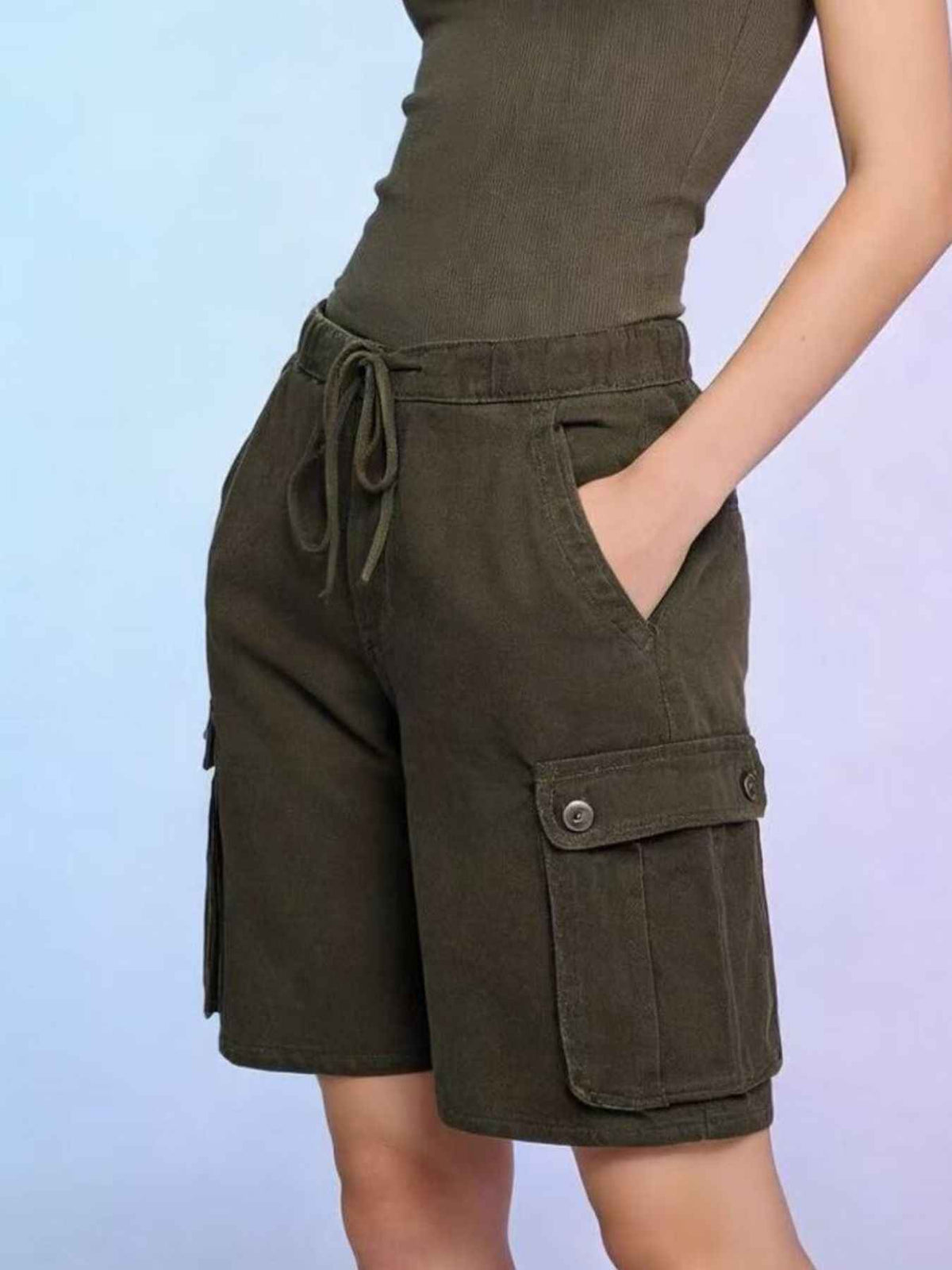 Cargo Shorts with Drawstring - Ultimate Comfort Meets Functionality — view 4