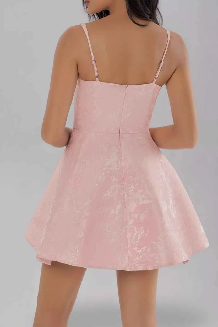 Satin Mini Cami Dress with Bow - Effortless Elegance — view 4