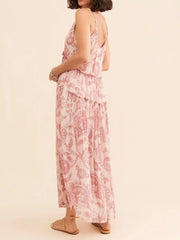 Printed V-Neck Sleeveless Dress — view 6