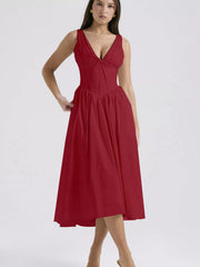 V-Neck Sleeveless Midi Dress — view 13