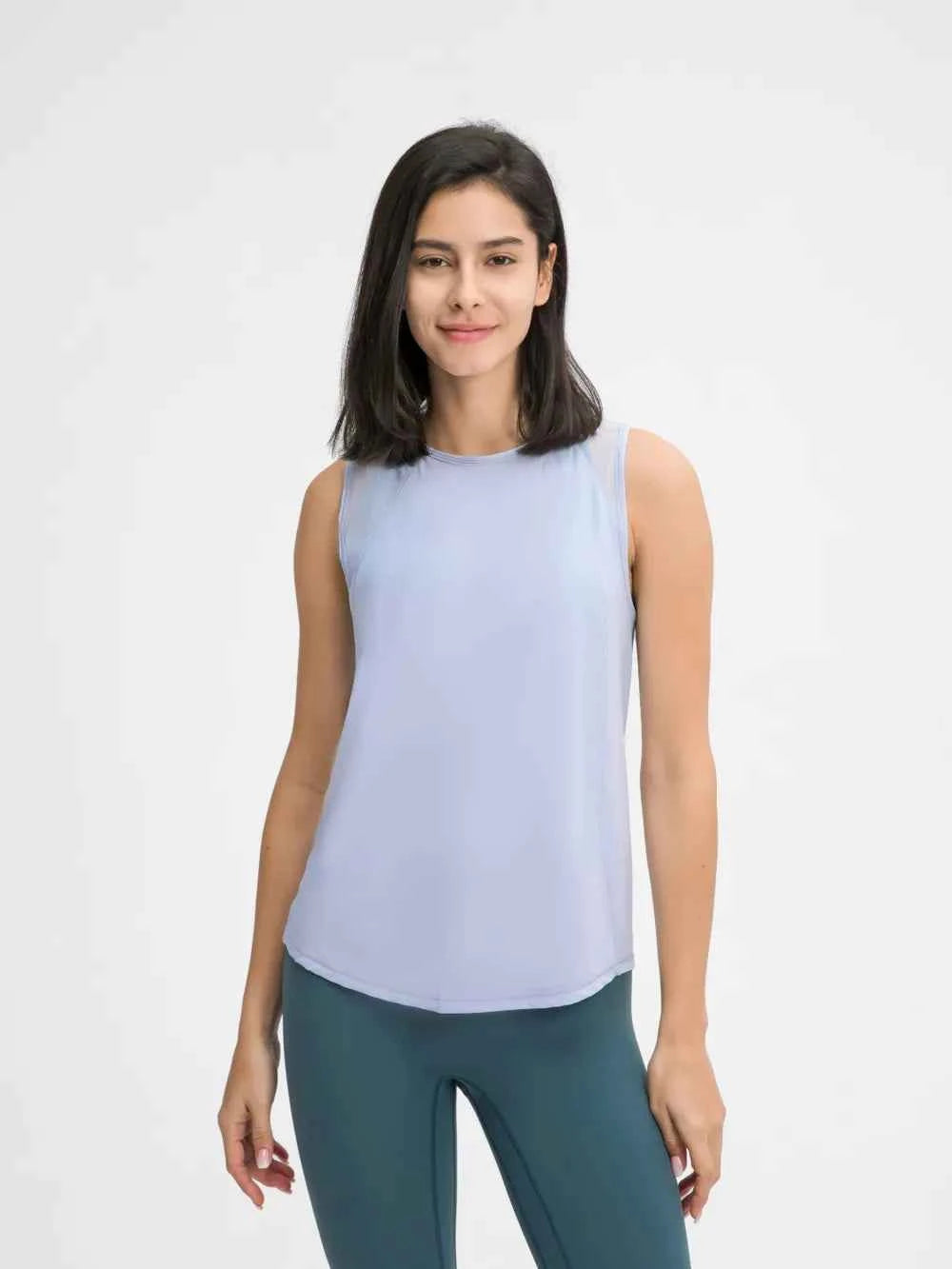 Cutout Back Round Neck Active Tank - Elevate Your Workout Wardrobe — view 12