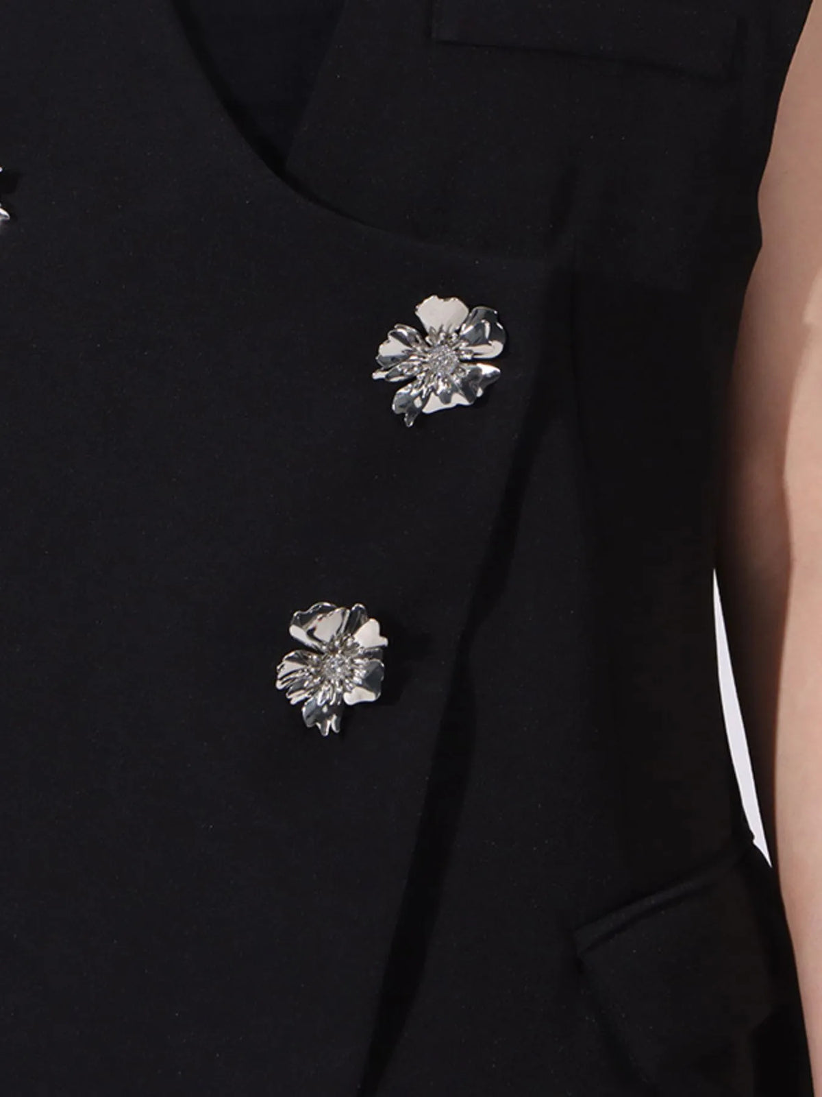 Stylish Flower Sleeveless Vest and Skirt Set for Effortless Elegance — view 8
