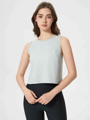 Round Neck Cropped Active Tank for Ultimate Comfort — view 3