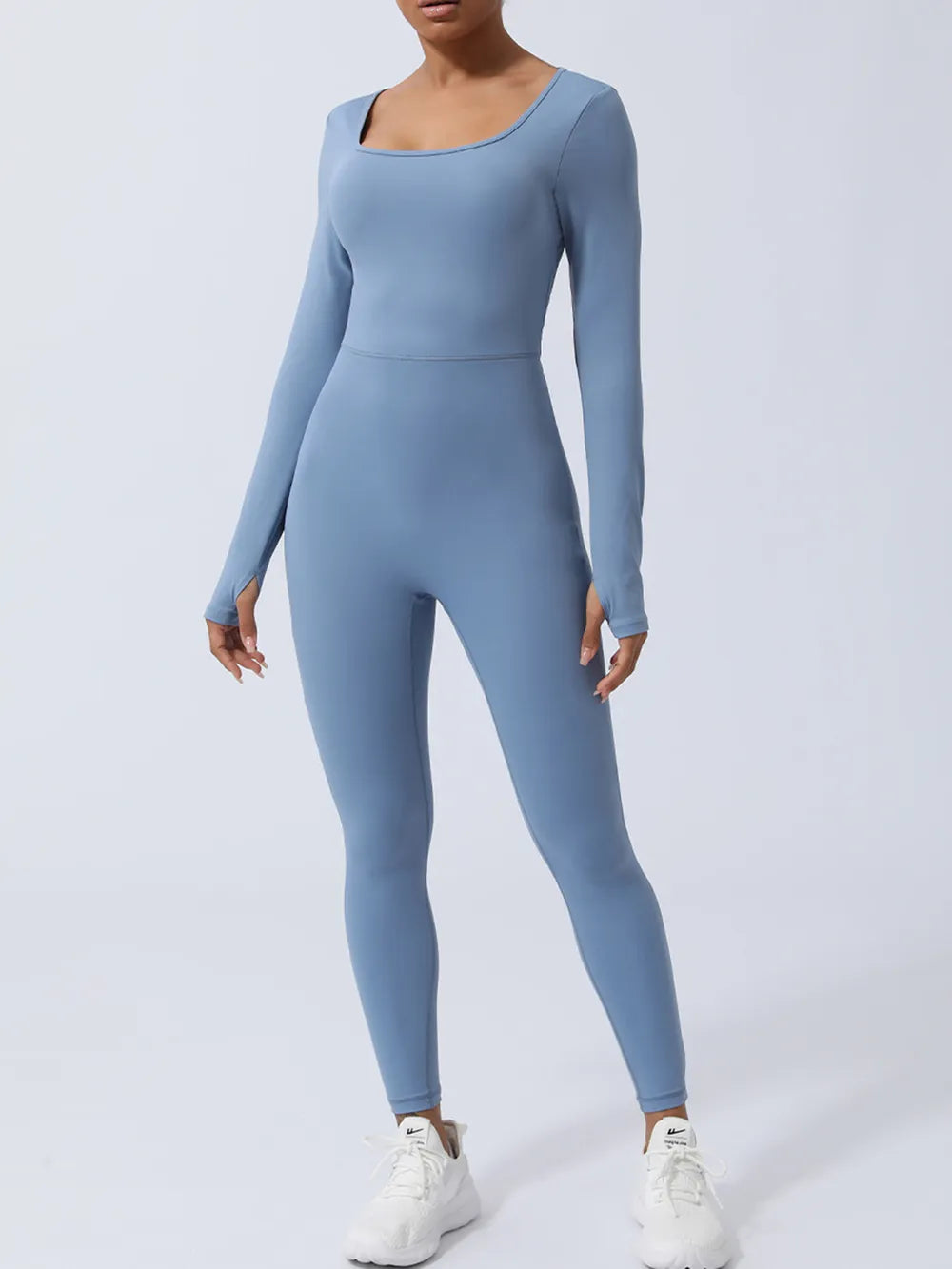 Twisted Backless Long Sleeve Jumpsuit — view 9