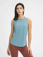 Cutout Back Round Neck Active Tank - Elevate Your Workout Wardrobe — view 9