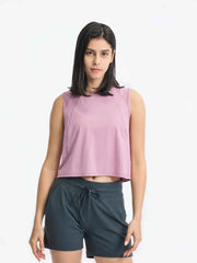 Round Neck Cropped Active Tank for Ultimate Comfort — view 6