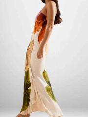 Floral Print One-Shoulder Maxi Dress — view 3