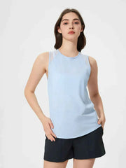 Cutout Back Round Neck Active Tank - Elevate Your Workout Wardrobe — view 11