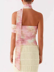 Floral Print Halter Neck Cami — view 4