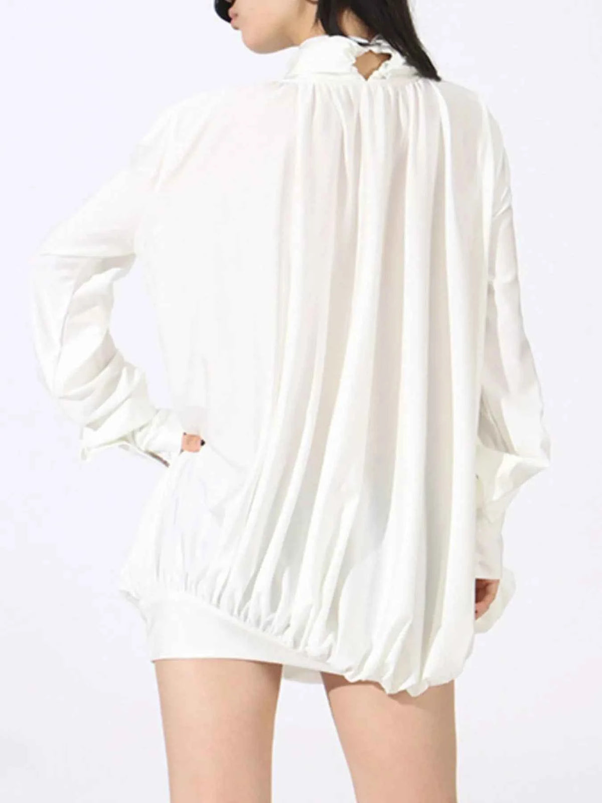 Ruched Long Sleeve Mini Dress — view 4
