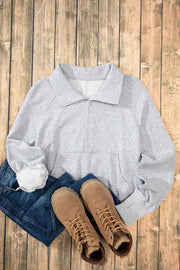 Half Zip Long Sleeve Sweatshirt — view 3