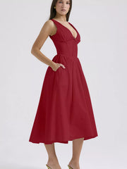 V-Neck Sleeveless Midi Dress — view 12