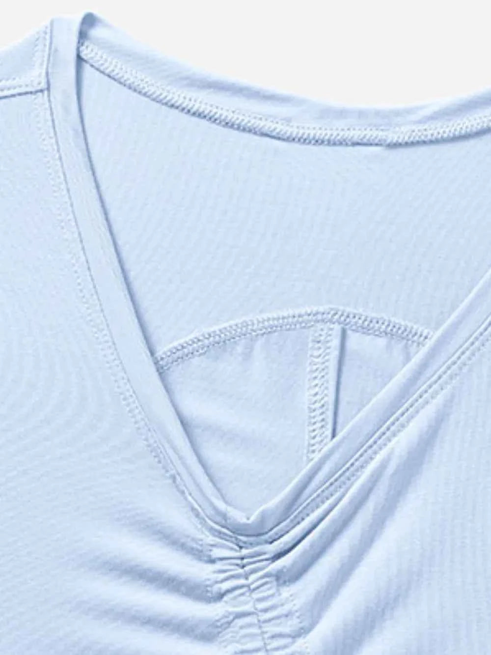 Drawstring Ruched Wide Strap Active Tank - Comfortable & Stylish — view 4