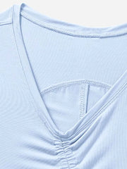Drawstring Ruched Wide Strap Active Tank - Comfortable & Stylish — view 4