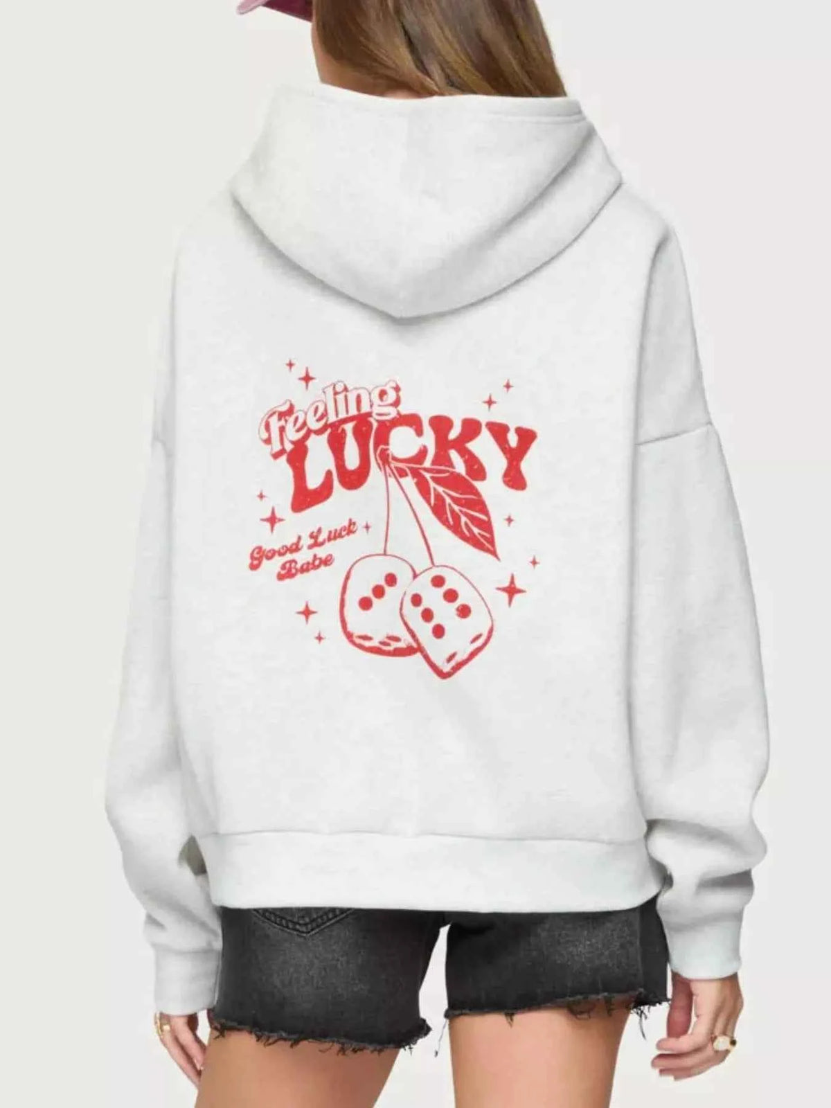 Drop Shoulder Graphic Hoodie with Kangaroo Pocket — view 3