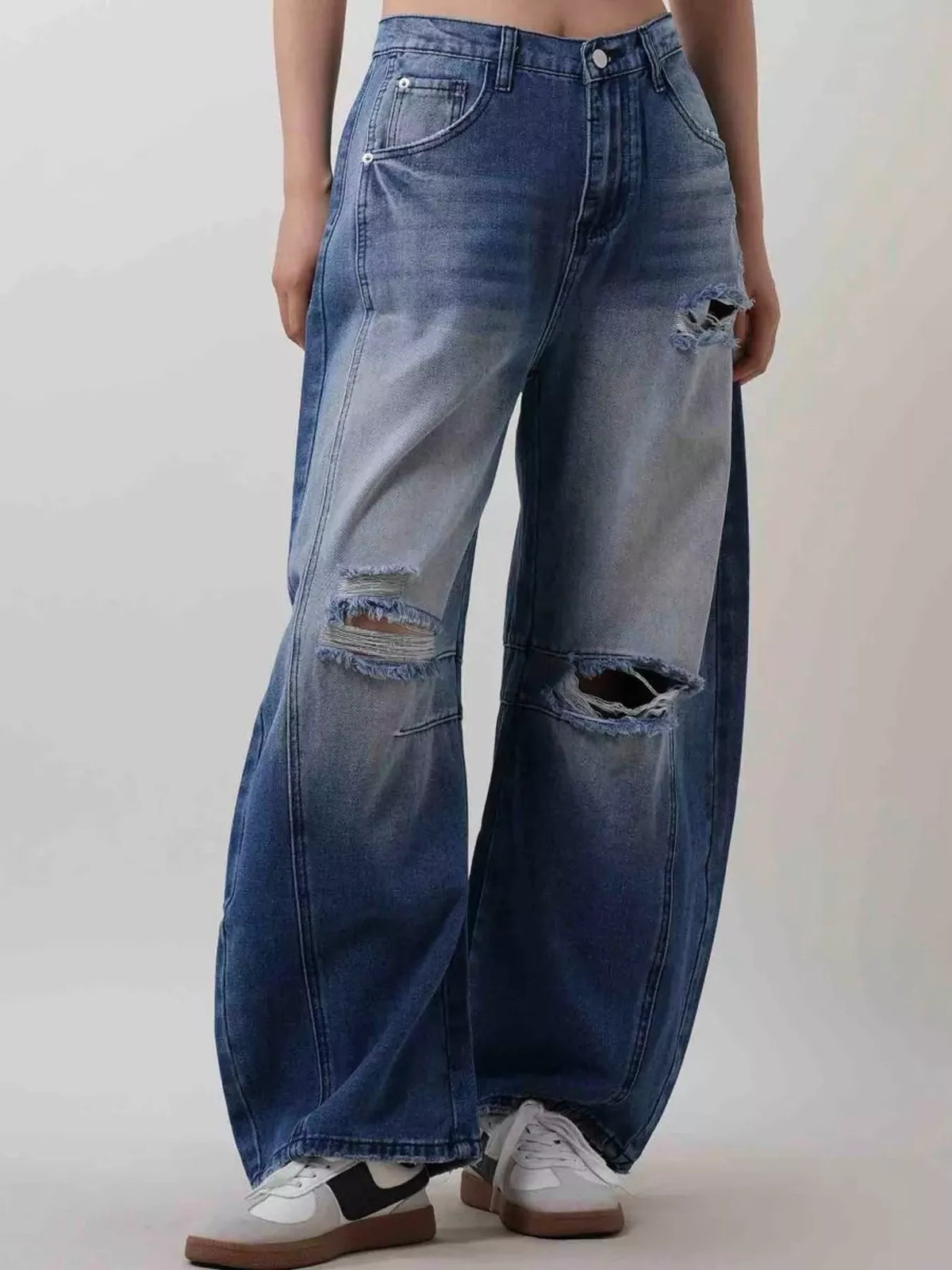 Distressed Wide Leg Jeans: Effortless Style Meets Comfort — view 6
