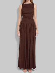 Ruched Sleeveless Maxi Dress — view 4