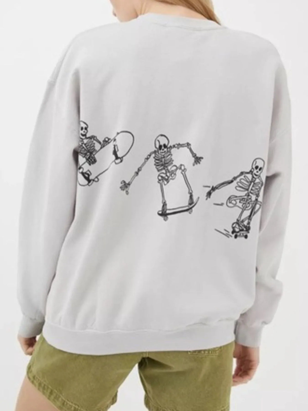 Skeleton Graphic Oversized Sweatshirt — view 6