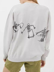 Skeleton Graphic Oversized Sweatshirt — view 6