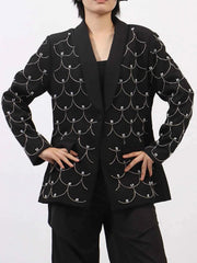 Pearl Detail Long Sleeve Blazer — view 2