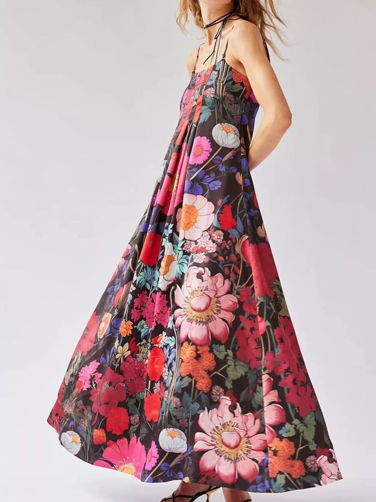 Floral Print Sleeveless Maxi Dress — view 7