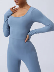 Twisted Backless Long Sleeve Jumpsuit — view 10