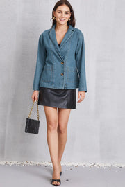 Pocketed Button Up Denim Jacket — view 7