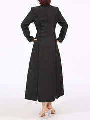 Long Sleeve Bow Front Midi Dress — view 7