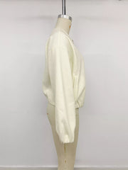 Fleece Bomber Jacket with Zipper Closure — view 12