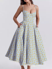 Sweetheart Neck A-Line Midi Dress — view 24
